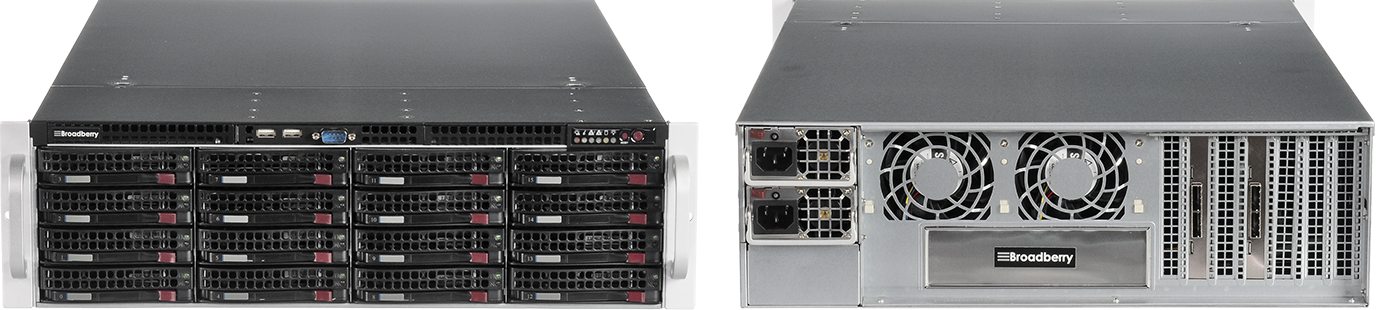 Broadberry Storage Server Front and Back